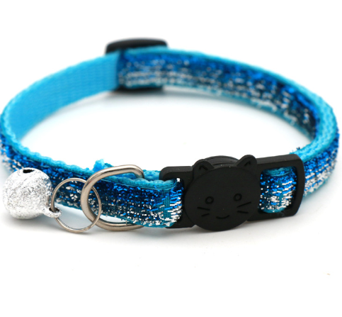 Adjustable Colorful Cat Collar with Bell for Pets– premium walking and training gear for cats by Pet Haven Supply, detail view