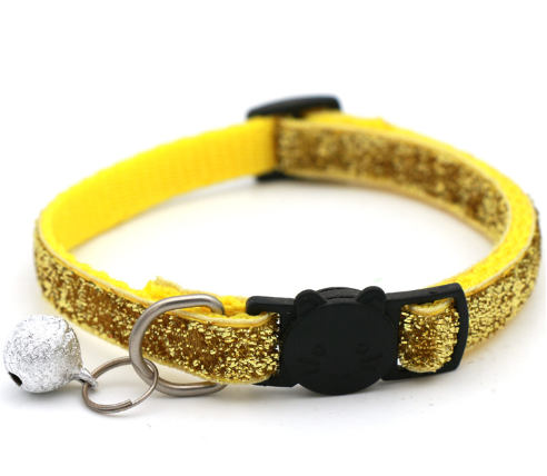 Adjustable Colorful Cat Collar with Bell for Pets– premium walking and training gear for cats by Pet Haven Supply, side view