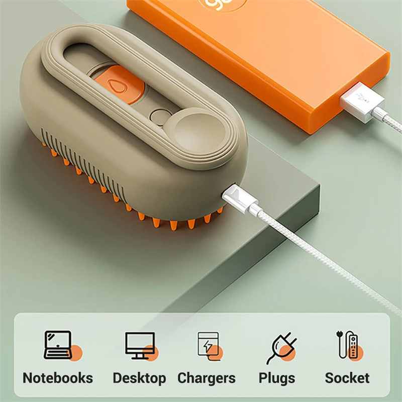 3-in-1 Electric Pet Cleaning Brush– premium grooming tool for pets by Pet Haven Supply, in use view