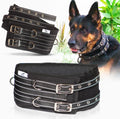 CANISALFA 4" Tactical Heavy-Duty Dog Collar with Handle