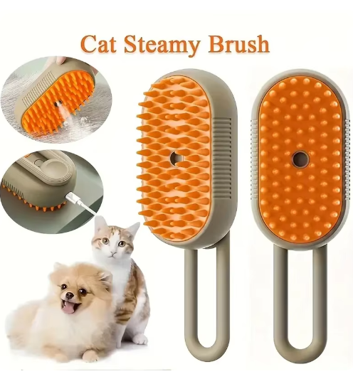 3-in-1 Electric Pet Cleaning Brush– premium grooming tool for pets by Pet Haven Supply, back view