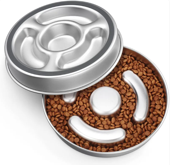 Stainless Steel Pet Slow Feeder– premium feeding and hydration accessory for pets by Pet Haven Supply, detail view