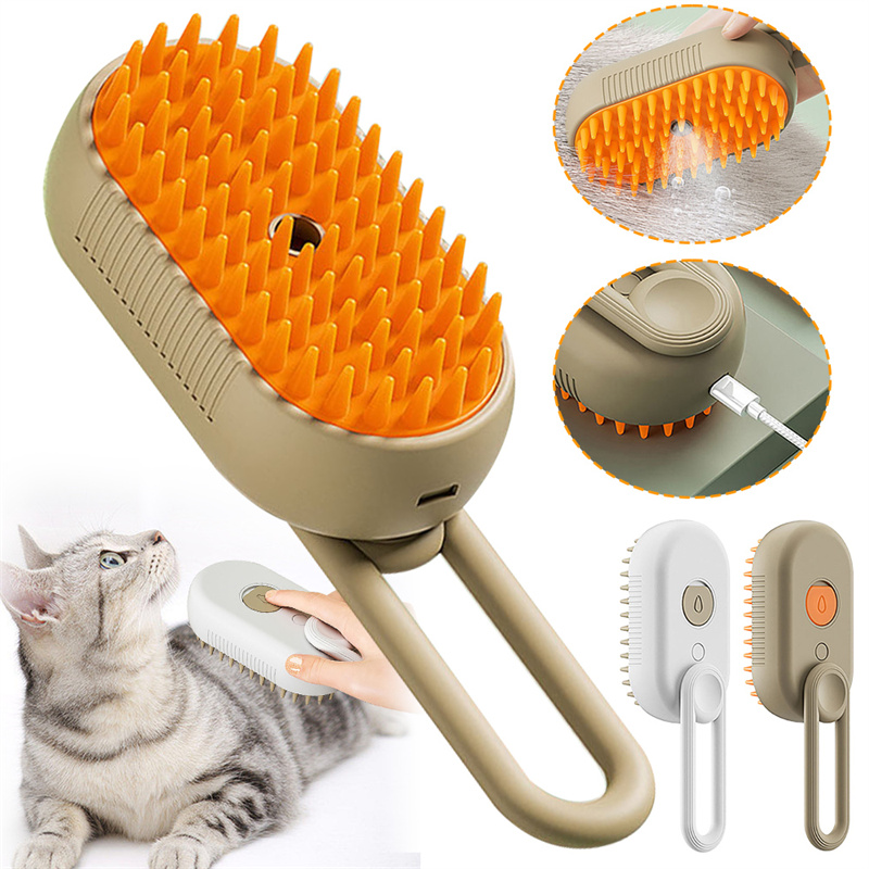 3-in-1 Electric Pet Cleaning Brush– premium grooming tool for pets by Pet Haven Supply, close-up view